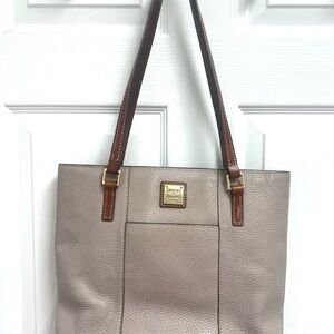 Dooney & Bourke Taupe Leather Bag Lexington